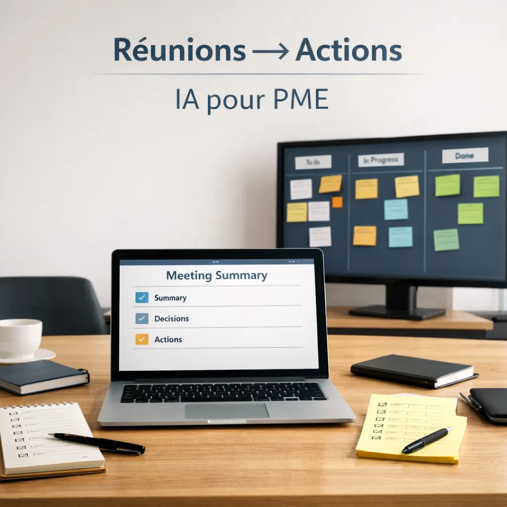 Transformer les réunions en plans d’action en PME avec l’IA : décisions, tâches et suivi