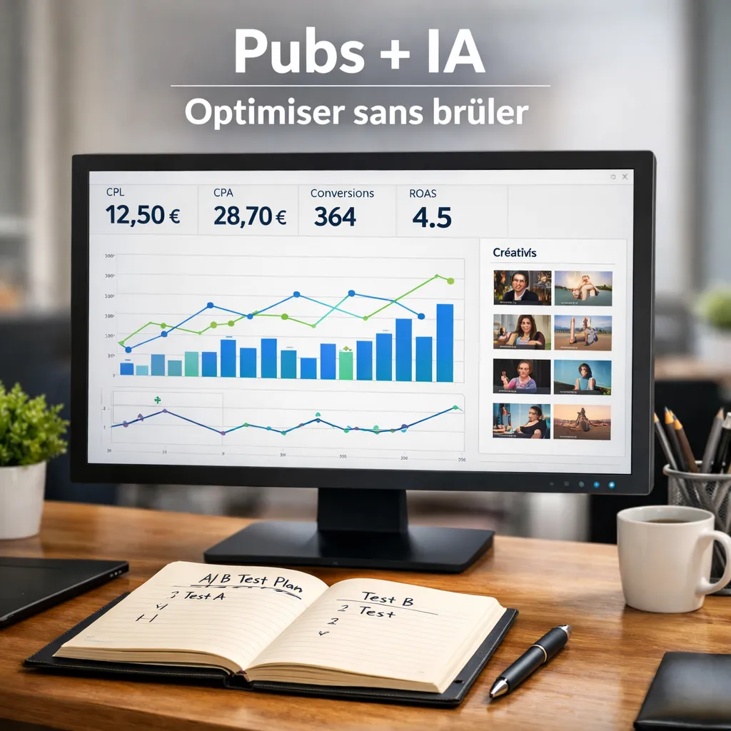 Optimiser les publicités en PME avec l’IA : tests, créatifs et KPI (CPL/CPA/conversion)