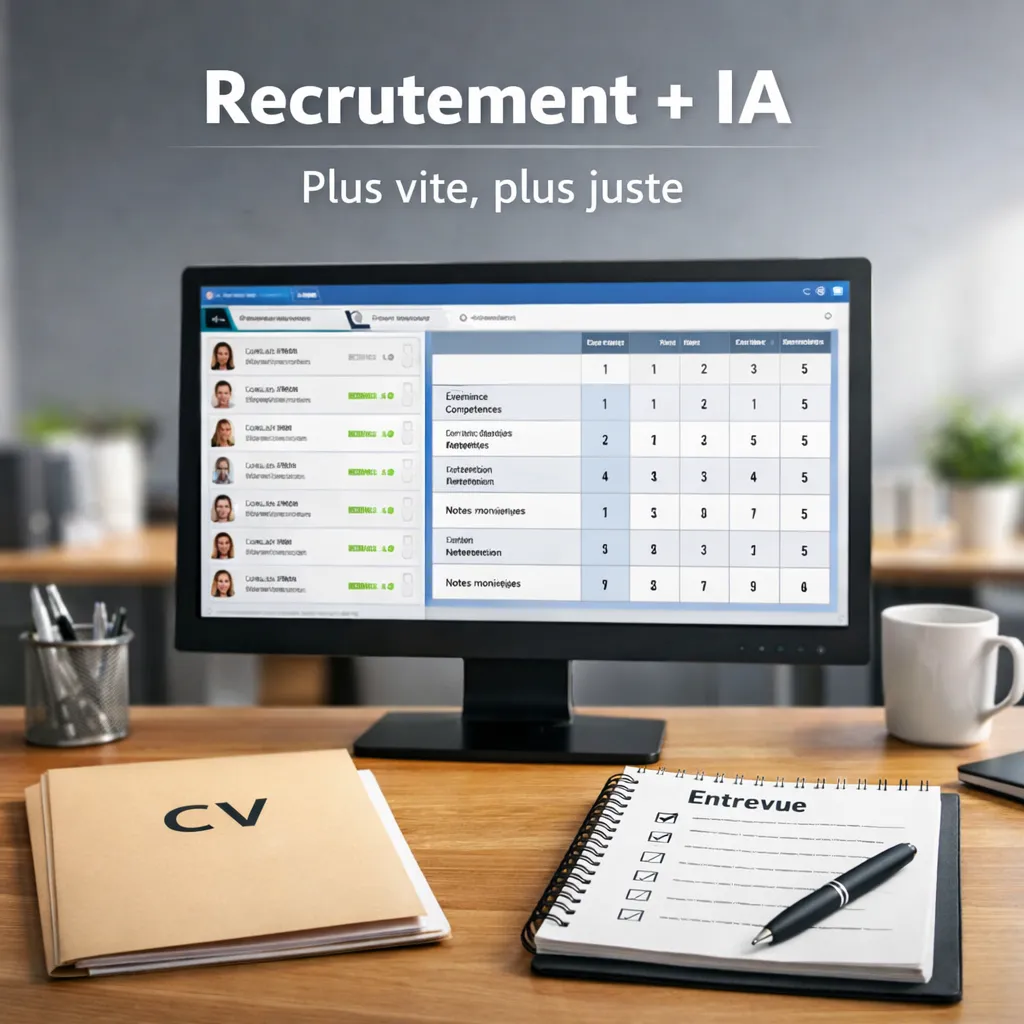 Recruter plus vite en PME avec l’IA : tri CV assisté, entrevues structurées et onboarding