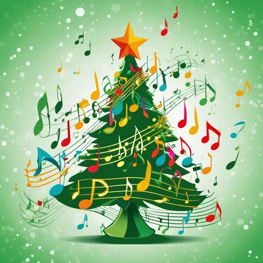 Christmas Tree and Music Notes