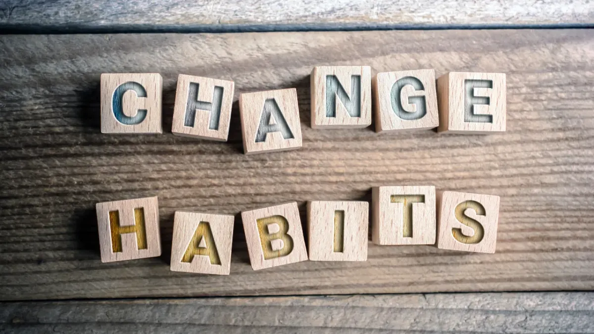 blocks spelling out habits