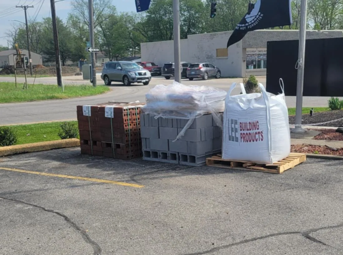 Supplies for the brick job