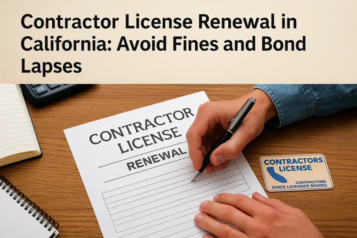 Contractor License Renewal in California: Avoid Costly Fines & Bond Lapses