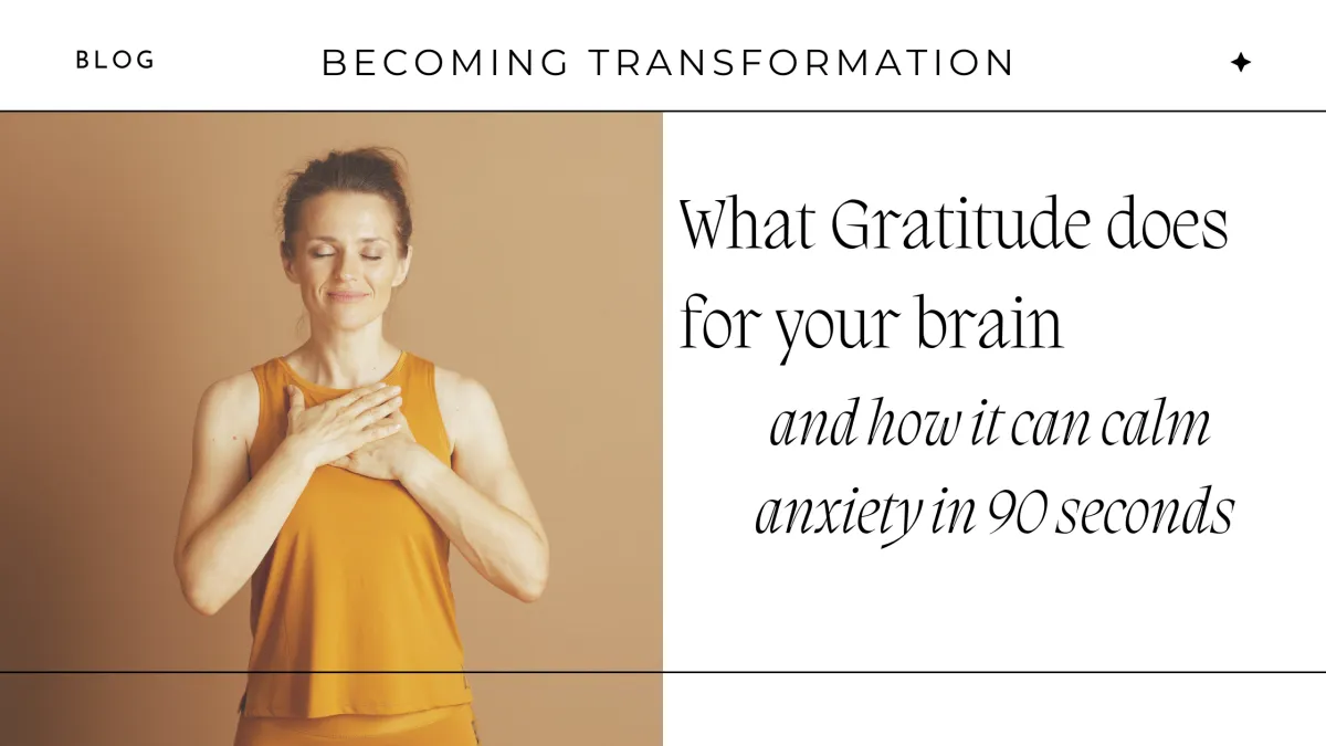 woman feeling grateful heart