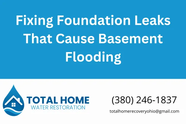 Fixing Foundation Leaks That Cause Basement Flooding
