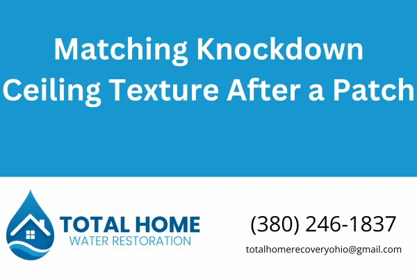 Matching Knockdown Ceiling Texture After a Patch
