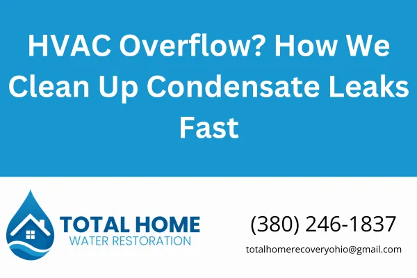 HVAC Overflow? How We Clean Up Condensate Leaks Fast