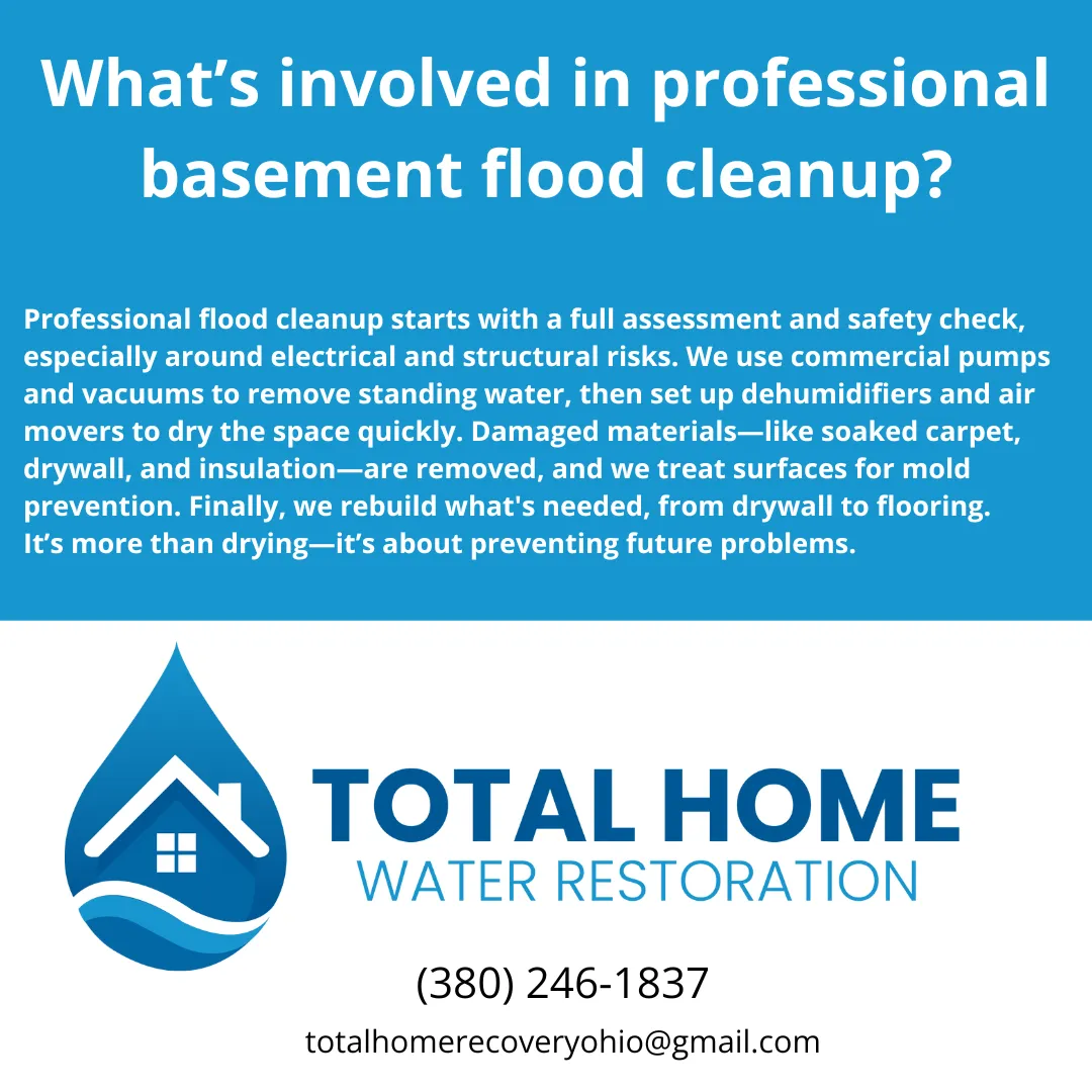 What’s involved in professional basement flood cleanup?