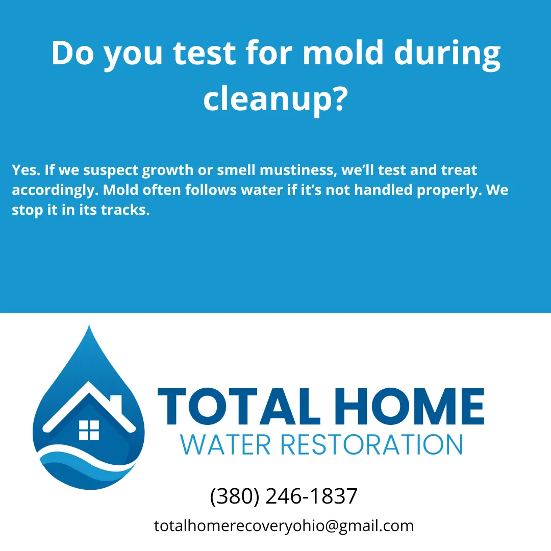 Worried about mold after a frozen or burst pipe in Grove City or Columbus? Learn why professional mold testing during water cleanup is a smart move—and how Total Home Water Restoration keeps your home safe.