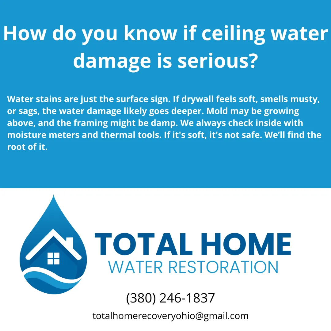 Is your ceiling stained or sagging? Learn how to spot serious water damage in your drywall or ceiling and when to call for professional repair in Grove City, OH.