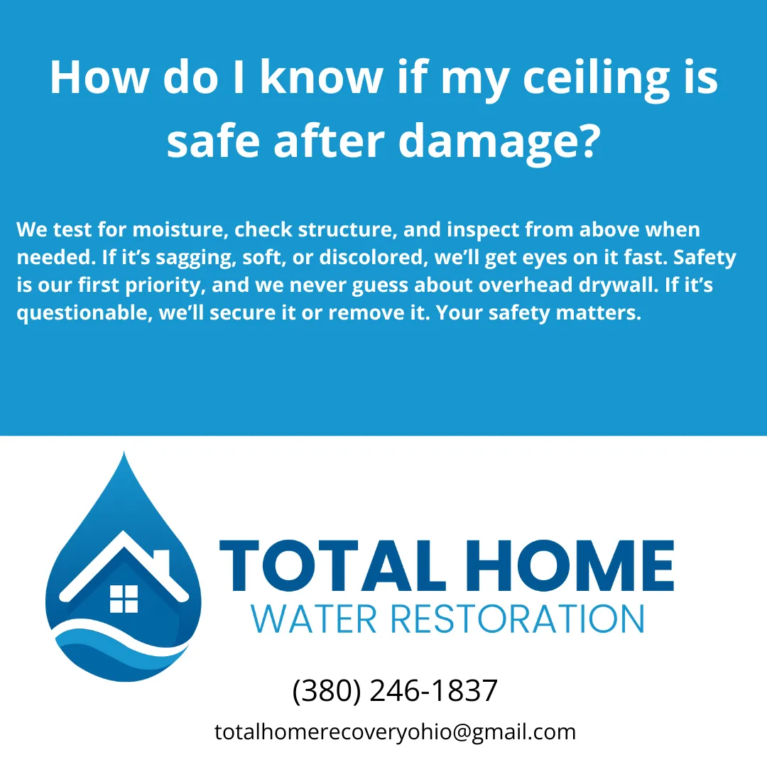How do I know if my ceiling is safe after damage?