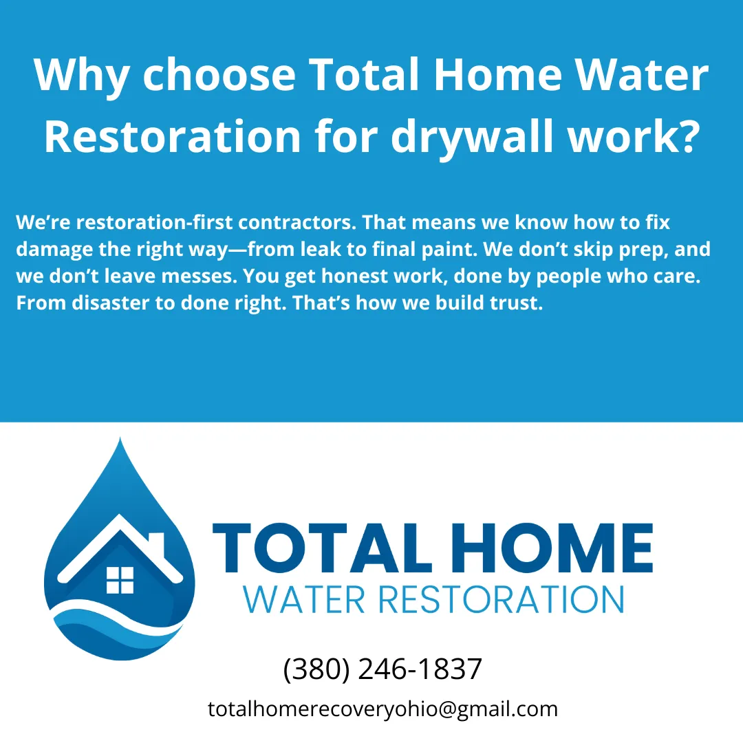 Why choose Total Home Water Restoration for drywall work?