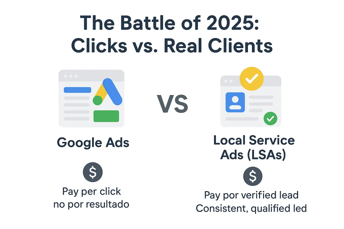 Google Ads vs. Local Service Ads: get real clients in 2025