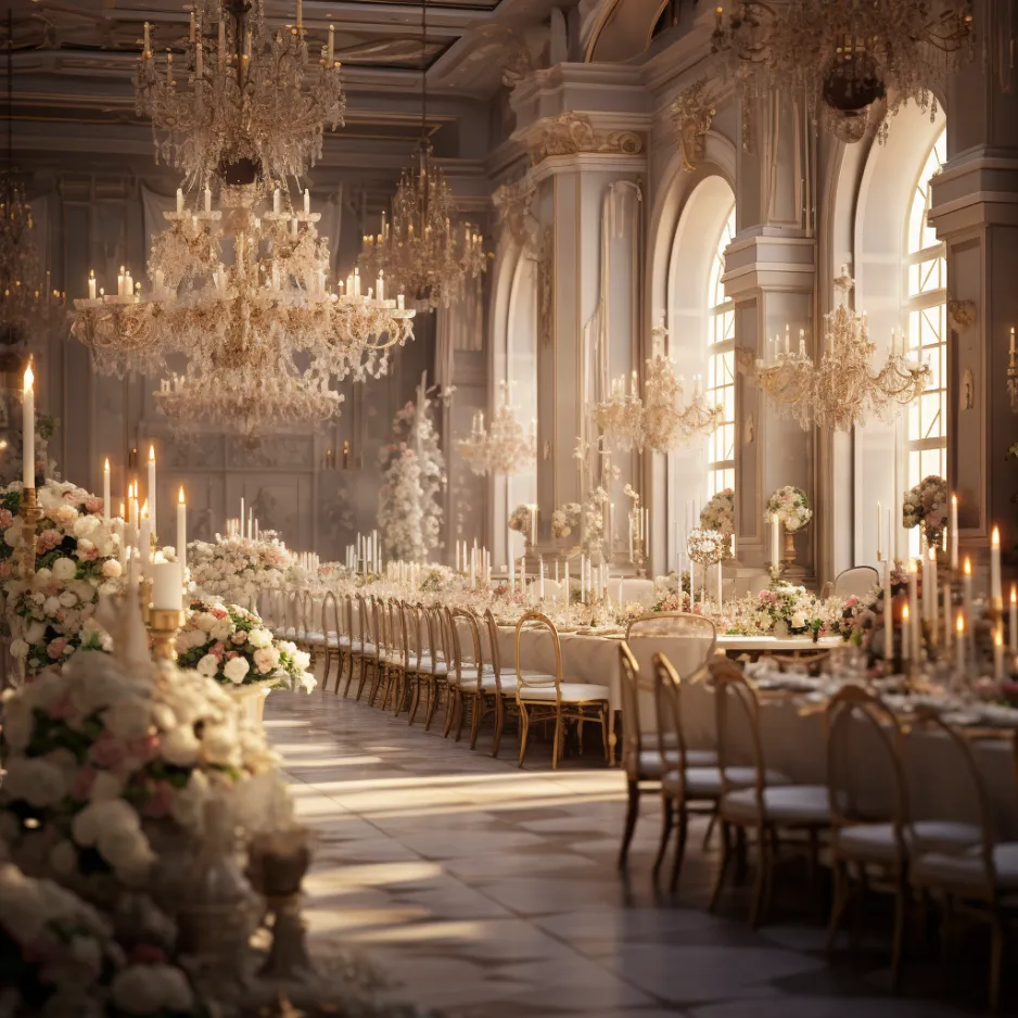 table at a wedding 