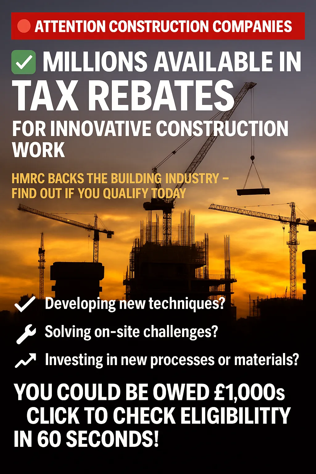 HMRC backs Tax Relief for Construction