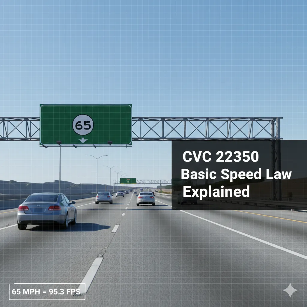 CVC 22350 Basic Speed Law: What It Really Says (And What It Does Not Say)