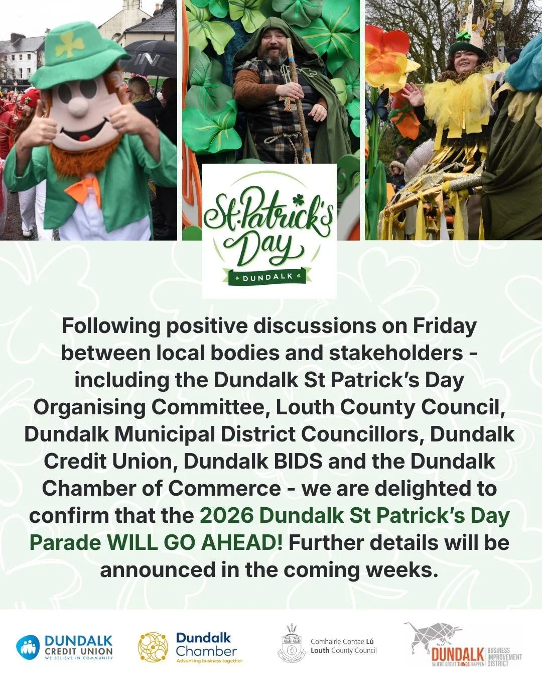 St Patrick’s Day Parade Will Go Ahead 