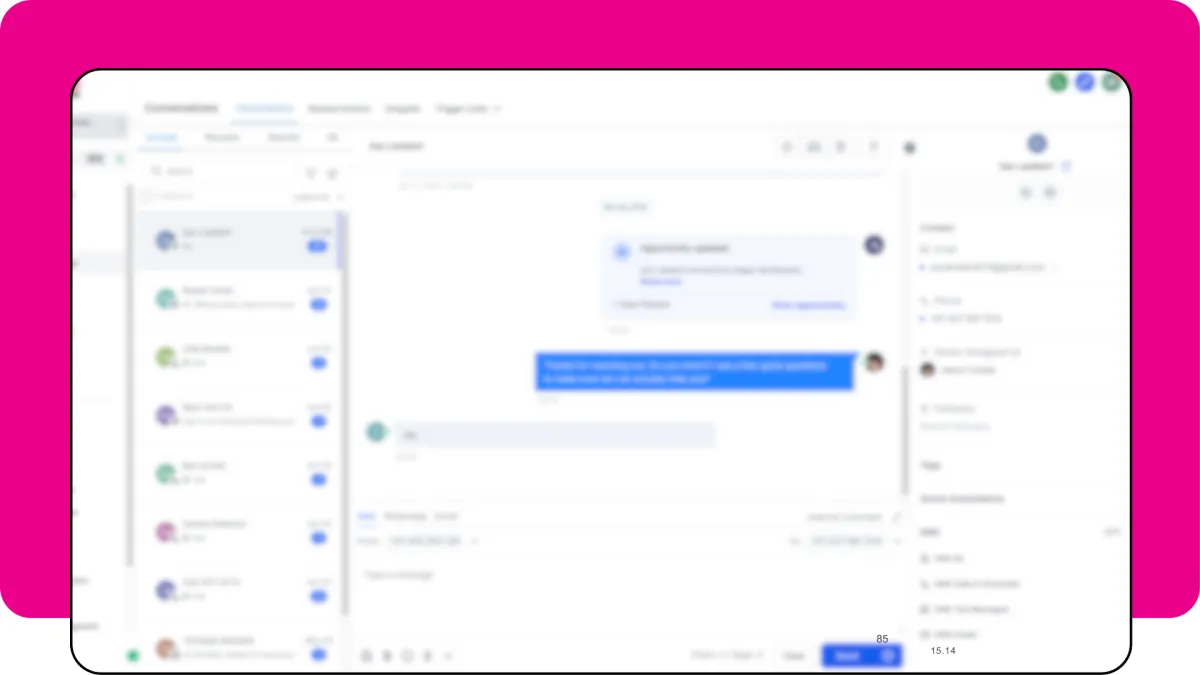 Screenshot of the Lead Monsta conversations hub