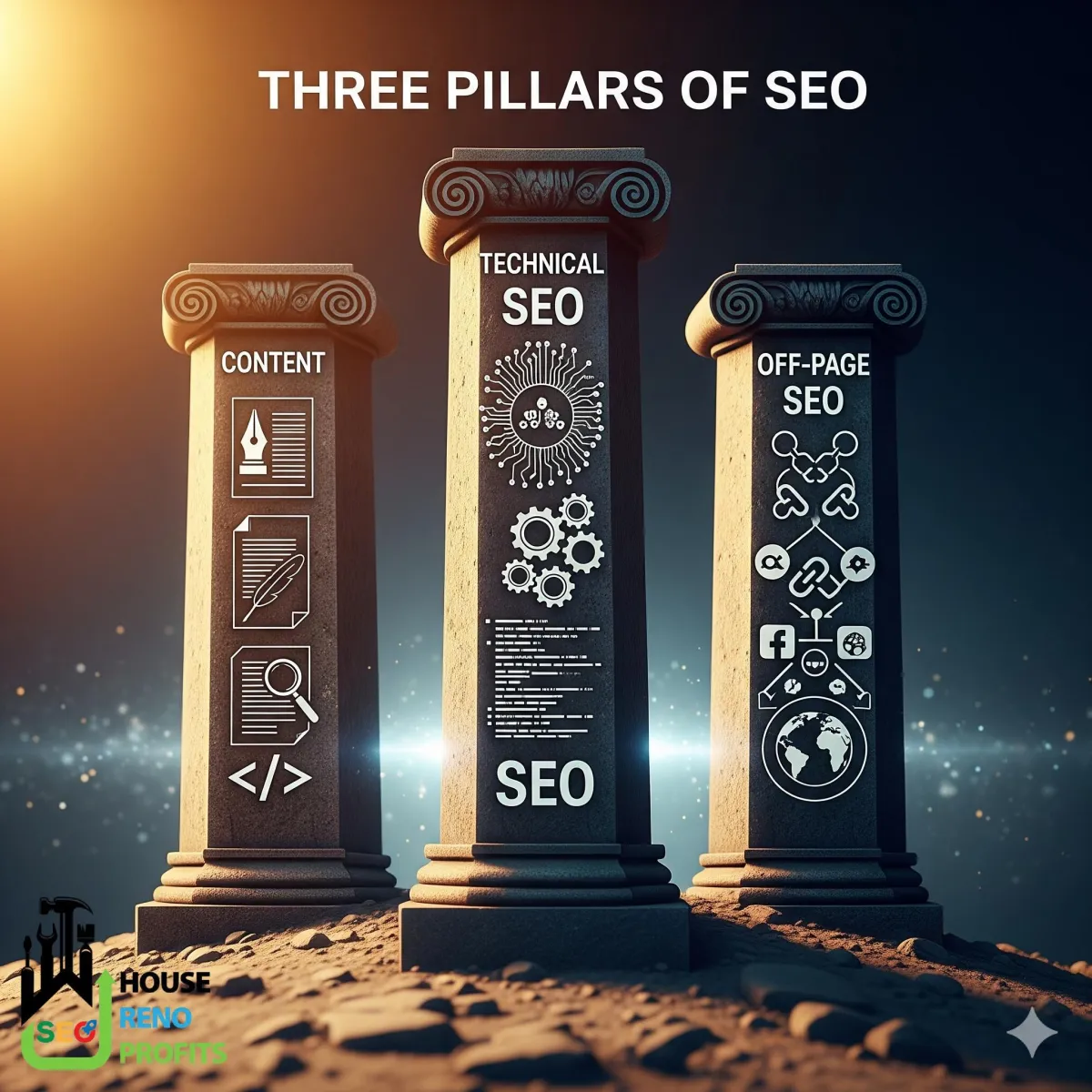 What are the three pillars of SEO?