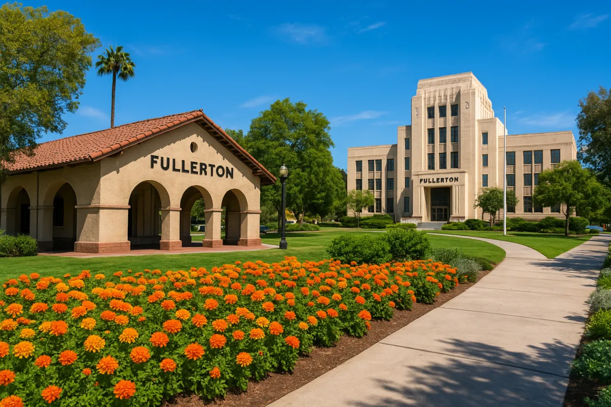 Points of interest in fullerton California
