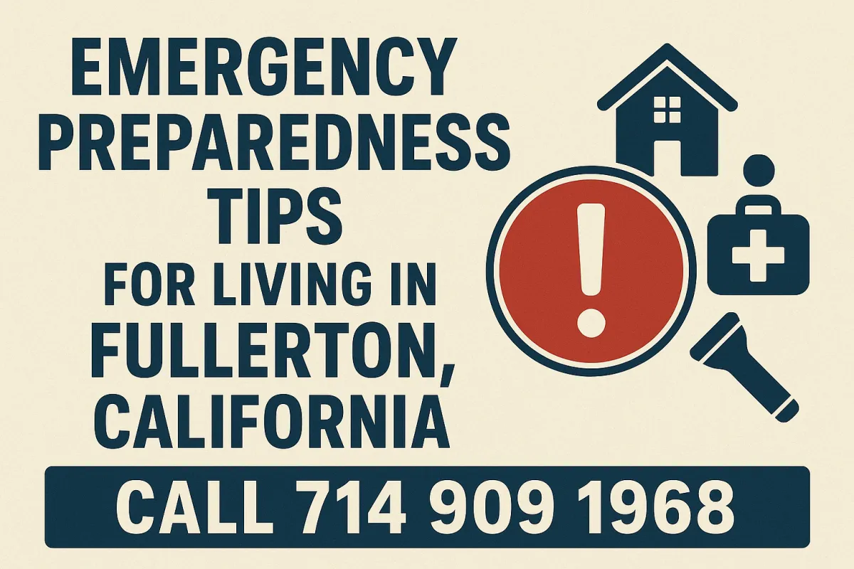 Emergency preparedness tips for living in fullerton California