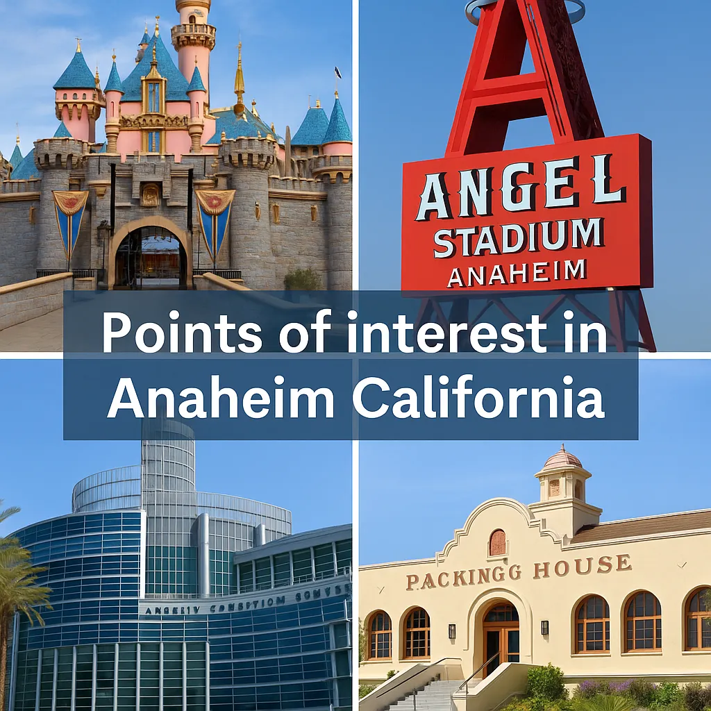 Points of interest in anaheim California
