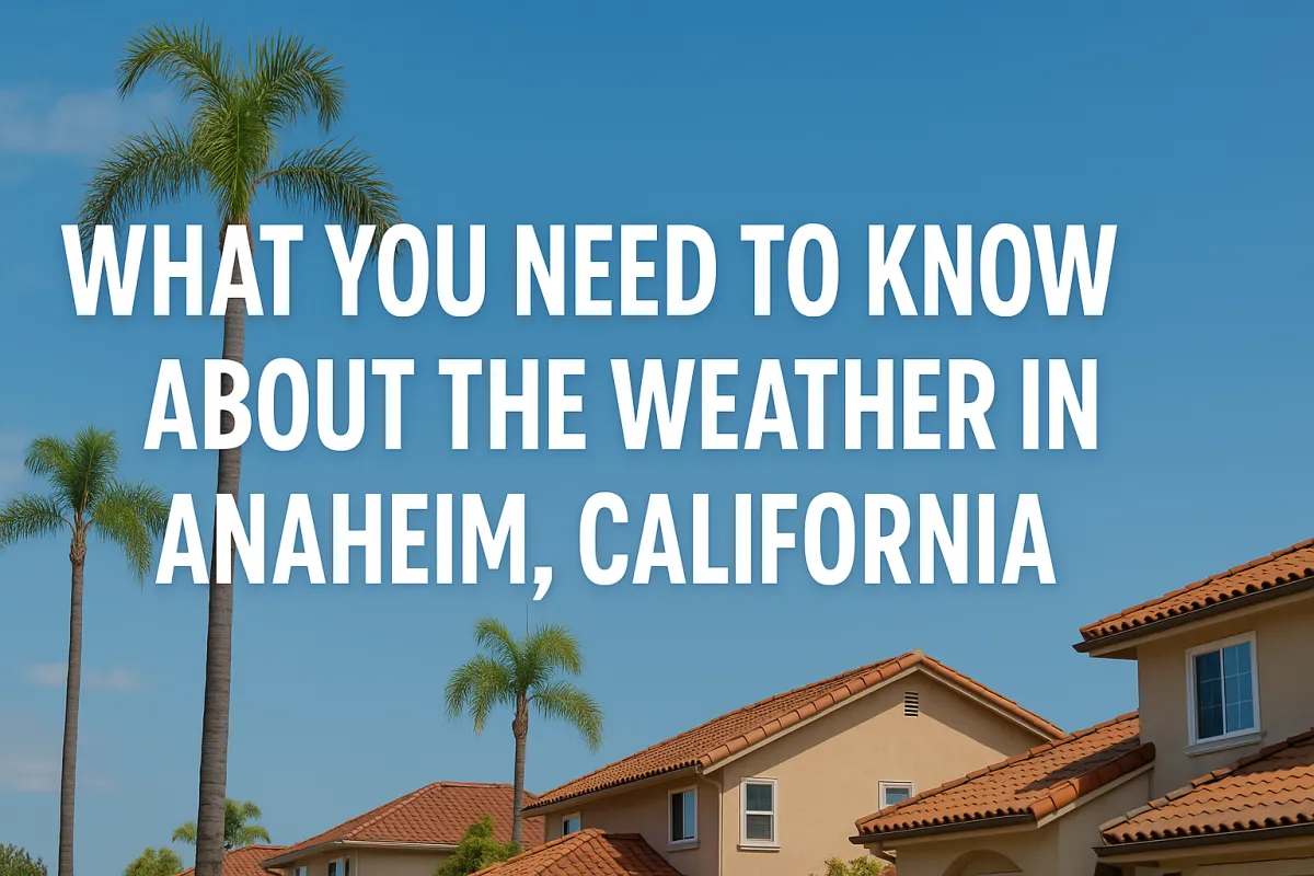 What you need to know about the weather in anaheim California