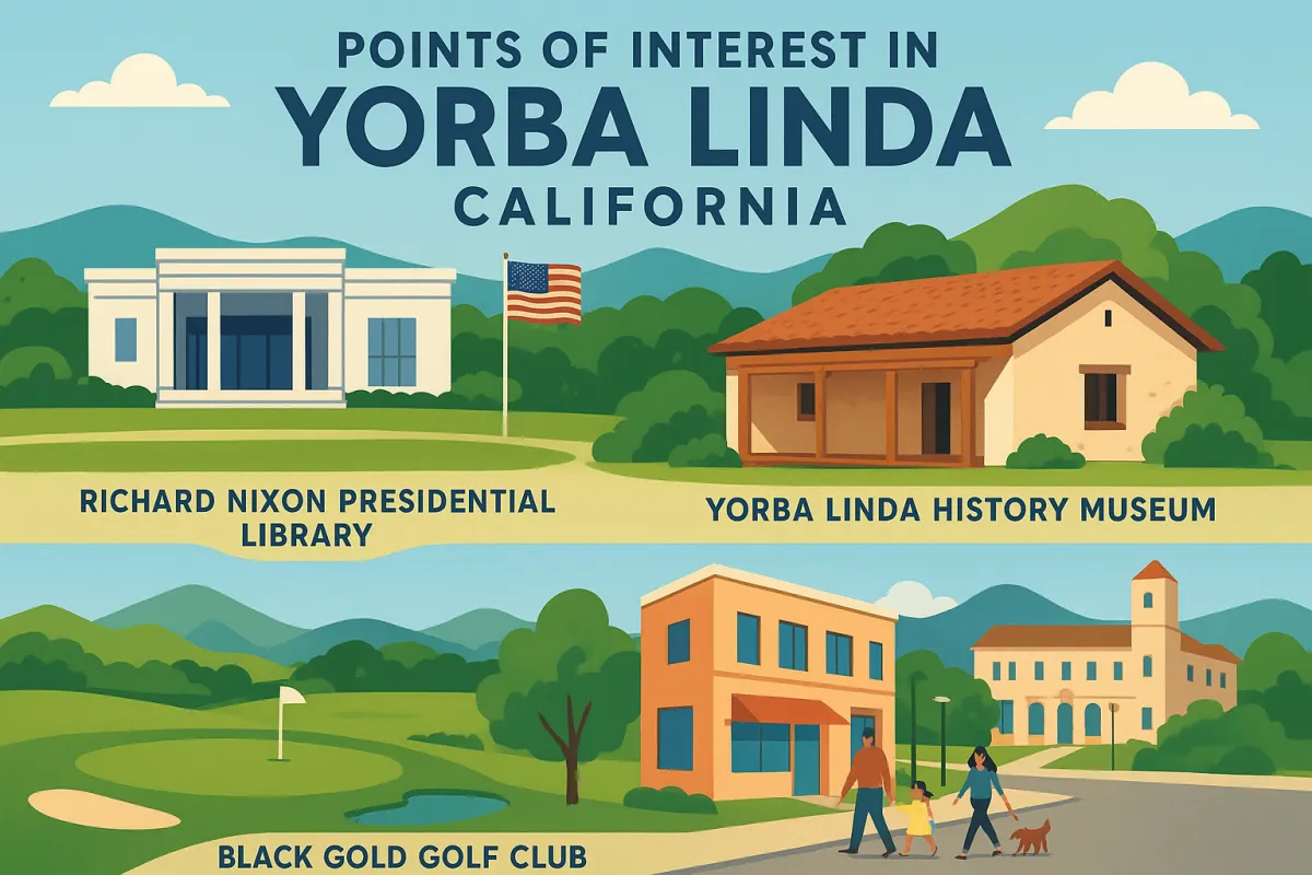Points of interest in yorba linda California