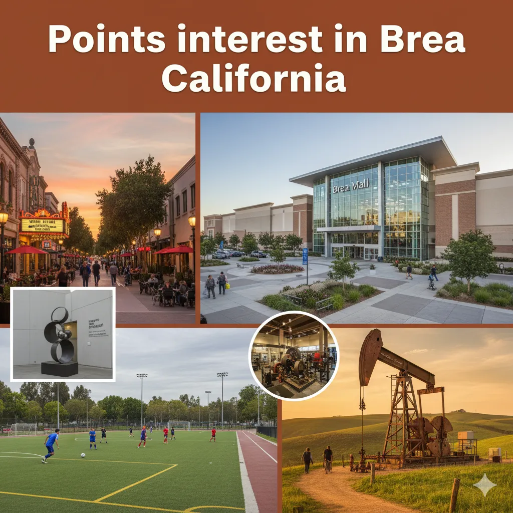 Points of interest in brea California