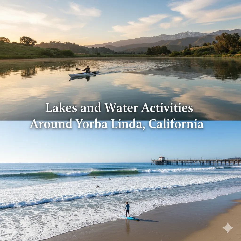 Lakes and Water Activities Around yorba linda California