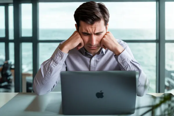 frustrated man with flood insurance