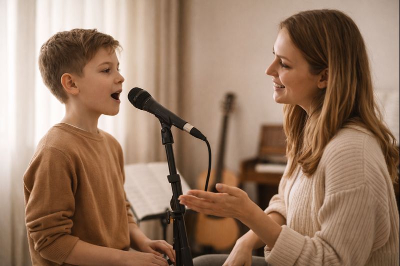 Barn som lærer musikk i rolige og trygge omgivelser