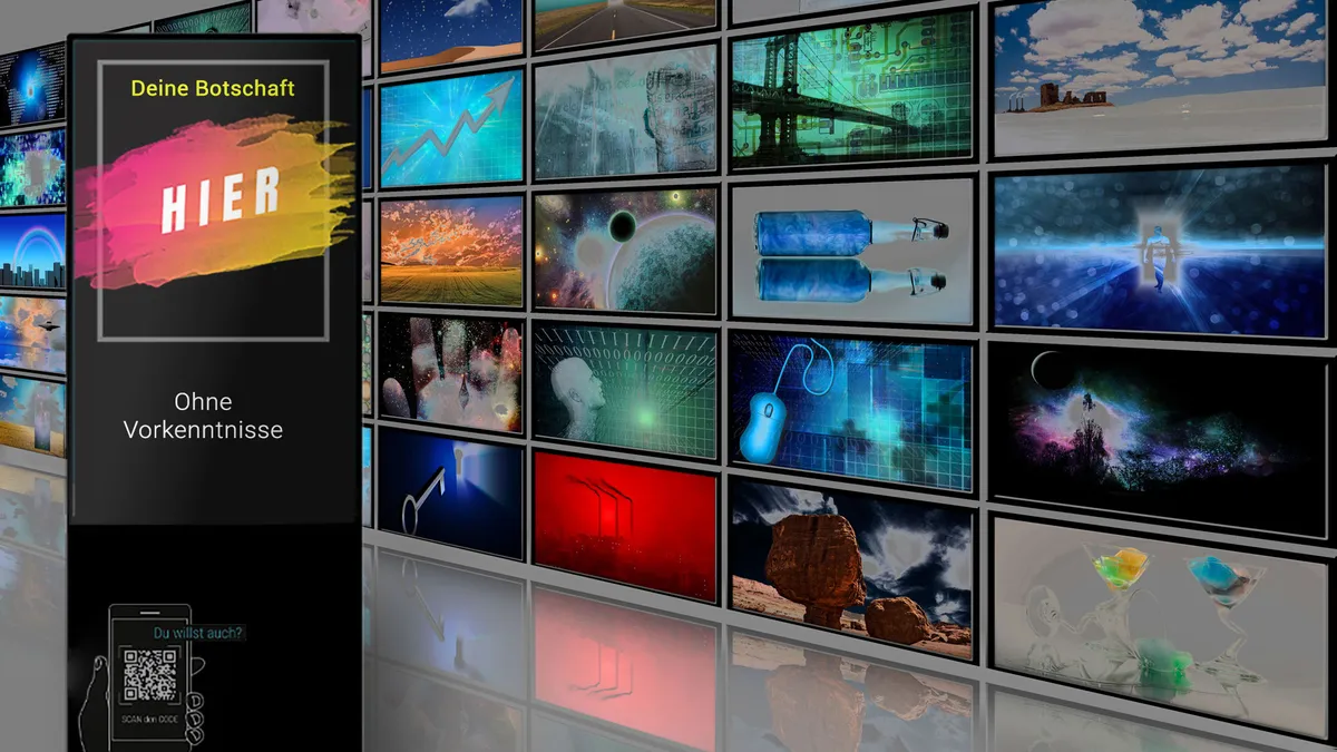 „TOUCHwall Werbespot-Templates – animierte Vorlagen für Digital Signage Displays zur professionellen Präsentation von Angeboten und Informationen.“