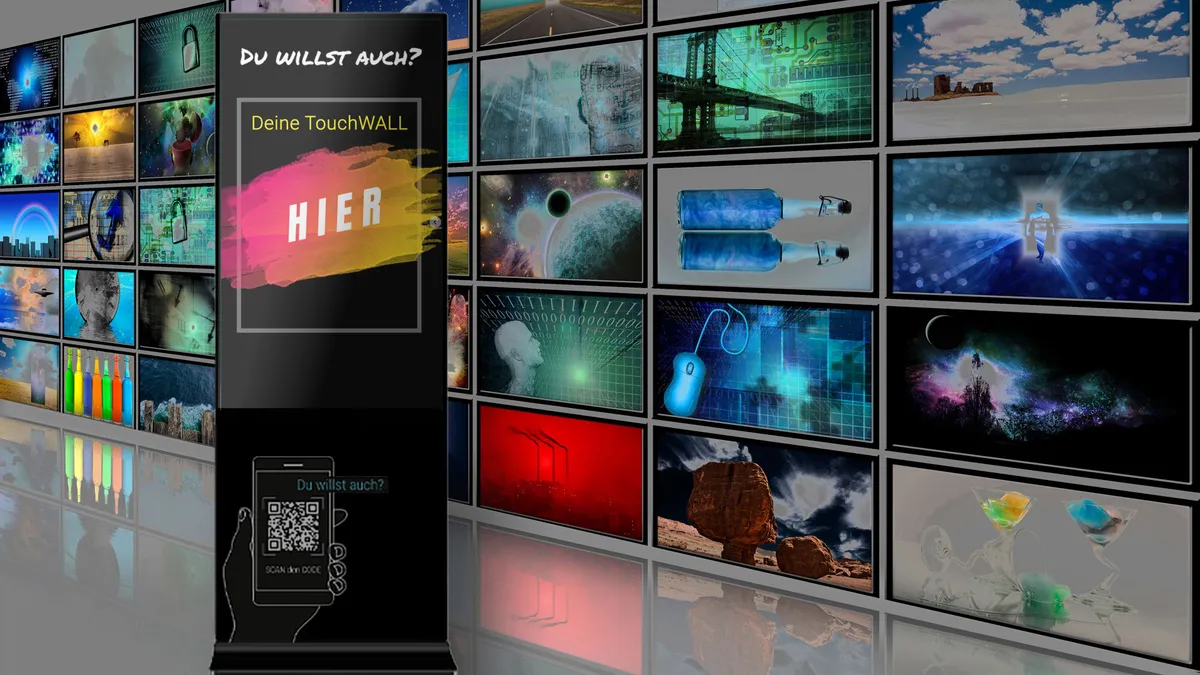 „TOUCHwall bietet kostenlose Digital Signage Lösung – interaktive Werbedisplays ohne Lizenzkosten für Einzelhandel, Gastronomie und öffentliche Einrichtungen.“