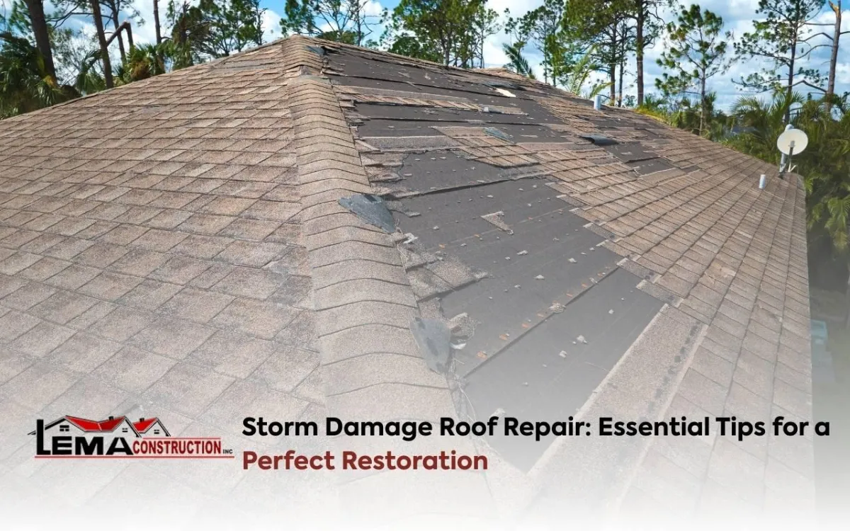 Homeowner inspecting a roof for storm damage roof repair