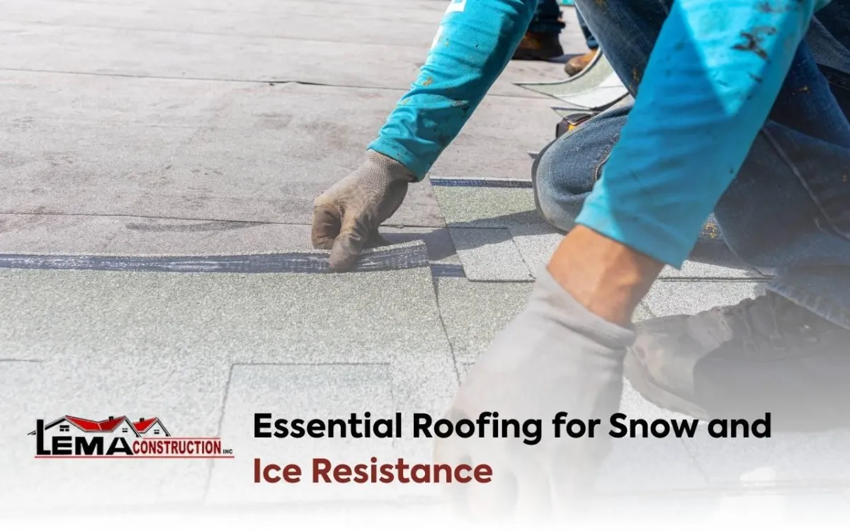 Roofing for snow and ice resistance installation in winter
