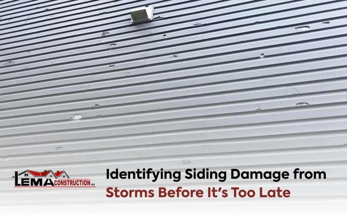 Home inspection for siding damage from storms