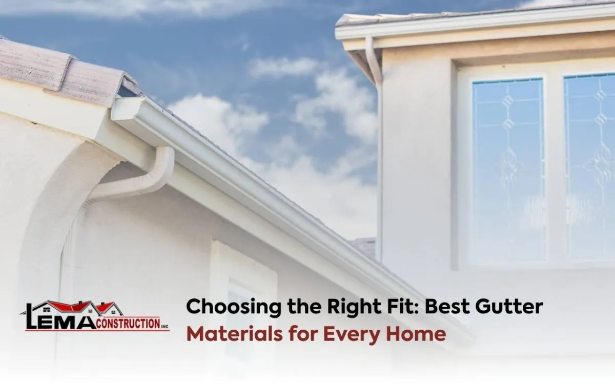 Aluminum gutters installation showcasing best gutter materials