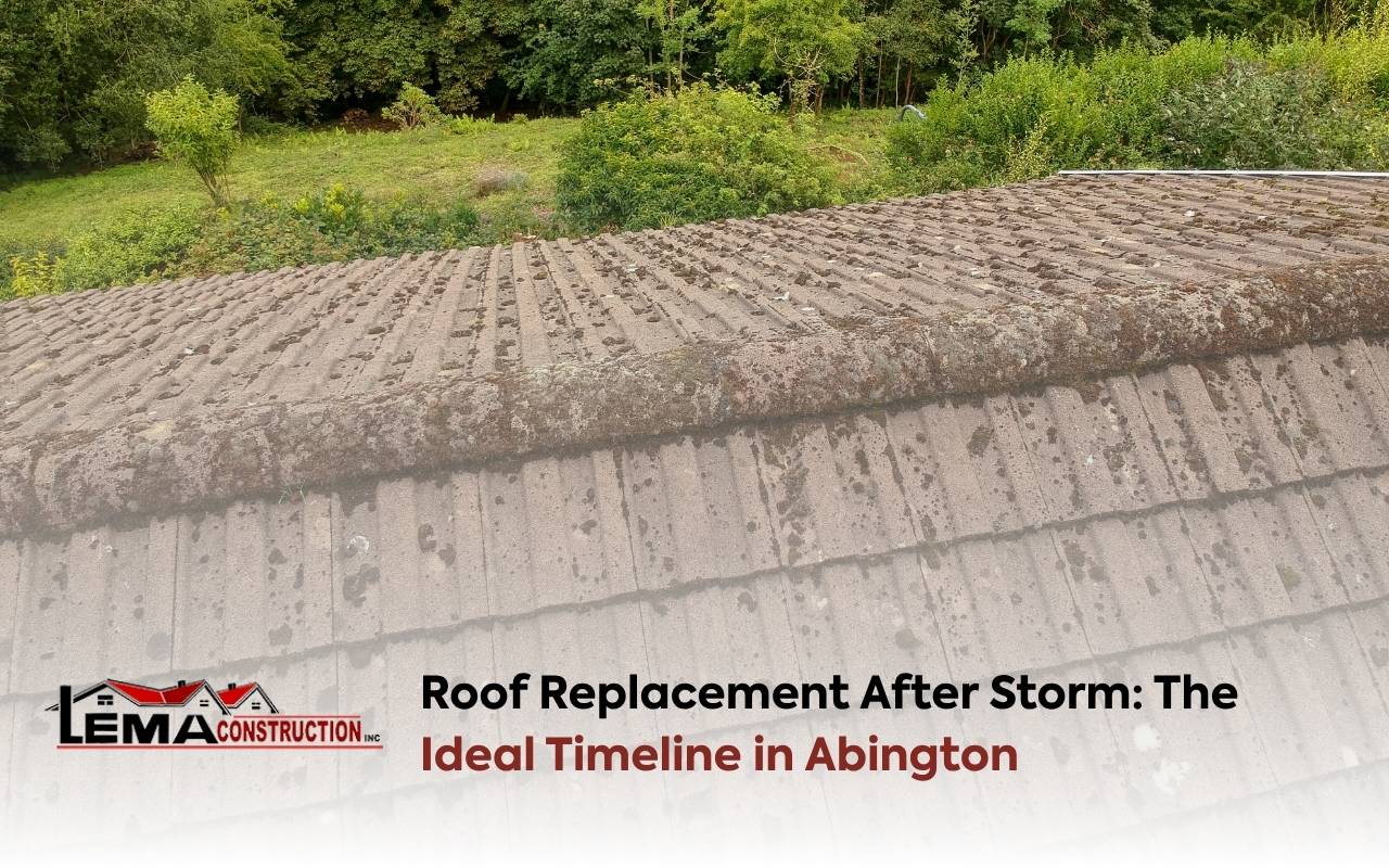 Roof replacement after storm inspection in Abington with photos 