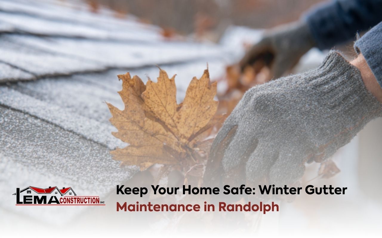 Gutter protection for snow using guards to reduce debris buildup and winter clogs in Randolph