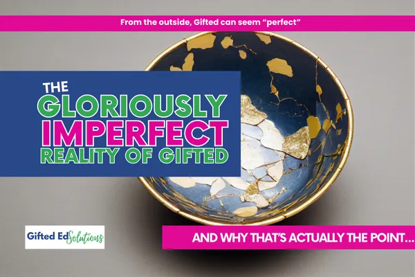 bowl with cracks demonstrating the beauty in imperfections like gifted education