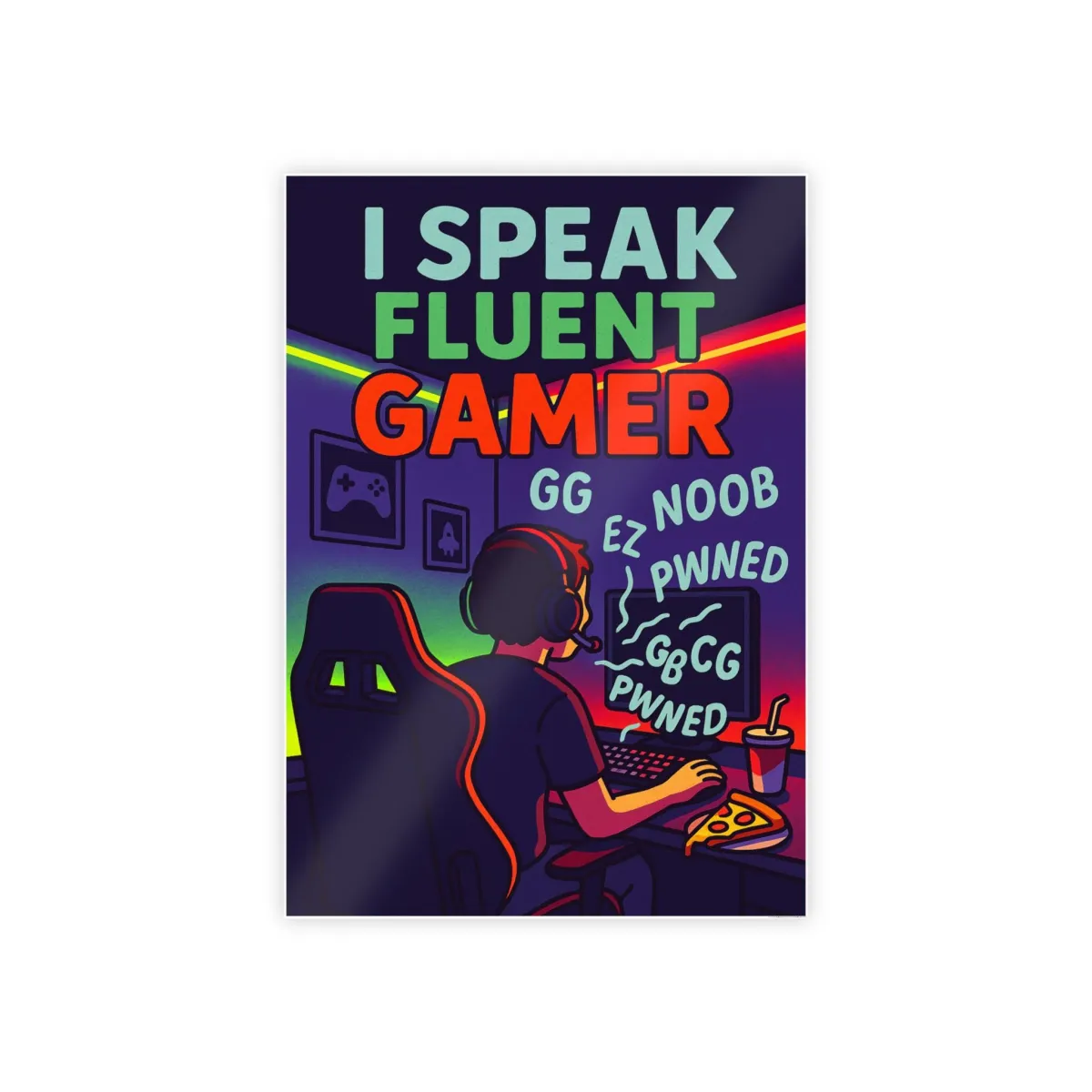 End Game Win, Gamer Wall Art Poster