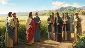 Jesus with the Pharisees 