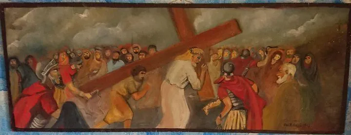 Jesus carrying cross