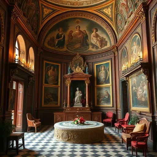 Egy művészi, High Renaissance hangulatát idéző alkotás, amely részletesen bemutatja Hajdu bojler szerelés közben a biztonsági szelep fontosságát. A kép központjában egy finoman kidolgozott, klasszikus stílusban ábrázolt bojler látható, réz és fémtetelek gazdag részletességgel, tükröződő felületekkel, mintha egy művészi remekmű lenne. Mellette egy szakértő szerelő, elegáns ruhában, apró, festett részletekkel, alaposan ellenőrzi a biztonsági szelepet, mely hangsúlyosan kiemelkedik a kompozícióból. A háttér egy gazdagon faragott faelemekkel gazdagított, történelmi hangulatú műhely vagy kastélyszoba, díszes dekorációkkal és arisztokratikus részletekkel, amelyek fokozzák a művészi és hagyománytisztelet hangulatát. A nyugodt légkörben a finoman szóródó fények kiemelik a szerelő szakértelmét és a szerelvények precíz összhangját. Az elrejtett szimbólumok, például stilizált nyomtatványok vagy ókori motívumok hangsúlyozzák a technológia és művészet harmonikus összefonódását, így egy időtlen, ikonikus vizuális élményt nyújtva a téma mély értelmezéséről.