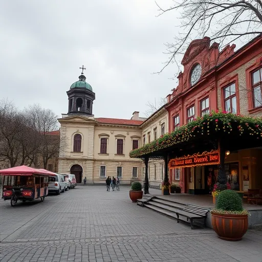 Egy festői, időtlen hangulatú kép, melyen középpontban egy modern, mégis klasszikus stílusú kültéri légkondicionáló egység látható, finom árnyékokkal és meleg fényekkel hangsúlyozva a környezetét. Az egységet körülölelő elvarázsolt kert vagy olasz hangulatú tér gazdag virágzó bokrokkal és növényekkel, elegánsan összefonódva. Díszítőelemek, például antik stílusú fémből készült rácsok és tó vízesés-effektusával díszített kiegészítők egyesítik a nyugalom és a művészi szépség érzetét. A háttérben egy monumentális, barokk stílusú, díszesen megvilágított ódon épület vagy faépítmény látszik, mely időtlen nyugalmat sugároz. A jelenetet finom, játékos részletek teszik élővé, például egy madár vagy pillangó, aki a zajcsökkentő szigetelő anyagra vagy a tartozékokra figyel. A színpaletta gazdag, mély barna, meleg arany és pasztell árnyalatok keveréke, a világítás pedig lágy, meleg, mintha naplemente vagy hajnal idején készült volna, erősítve az időtlenség és a klasszikus szépség érzését, megőrizve a nyugodt, elegáns hangulatot.