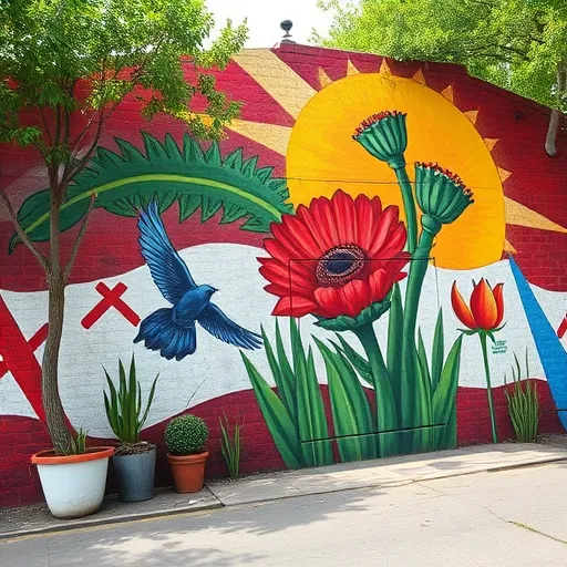 Egy élénk, mural stílusban ábrázolt kép a vízvezeték-szerelés világáról, különösen a szivárgások felkutatásáról és javításáról. A középen egy nagy, nyitott vízcső látható, melyből dinamikusan szivárog víz, körülötte gazdagon részletezett szerszámok, például csavarhúzó, vízcső hajlat és nyomásmérő, mind élénk színekkel és forró árnyalatokkal — élénk kékkel, terrakottával és sárgával. A kép szakértő kezeket mutat, amelyek stilizált mozgással követik a szivárgást, mintha intelligensen felismernék és javítanák a problémát. Apró vízcseppek pattannak vissza a felszínen, és vízpermetek ragadnak a szerszámokra, életet adva a jelenetnek. A háttér organikus vízvezetékcsövekből és kéményekből áll, vizes csíkokkal, grafikus mintákkal és absztrakt szimbólumokkal, amelyek a műhelymunkát és a problémát ábrázolják. A tónus nyugodt, professzionális, ugyanakkor karakteres és dinamikus, meleg, mély árnyalatokat használva, hogy kiemelje az ipari mesterség csodáját és az alkotói szellemű atmoszférát.