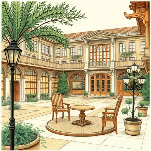 A vintage stílusú, hangulatos illusztráció, amely az Ariston bojler javításának folyamatát ábrázolja a fűtőelem meghibásodásának jeleivel. A központi elemen egy részletes, klasszikus bojler látható finom vonalvezetéssel, az ipari dizájn hangulatát idézve, melyen stilizált jelek mutatják a meghibásodás jeleit, például repedt vagy szűkült csövet, mindezt díszes, gazdag keret öleli körül. A háttérben egy hagyományos műhely belső tere látható, díszes fa bútorokkal és egzotikus növényekkel szegélyezett lámpákkal, meleg, aranyszínű fényben úszva. A jobb oldalon egy részletgazdag, díszes szerelvény figura látható, mely figyelmesen próbálja kijavítani a bojler belsejét, csavarokat és szerszámokat tartva lábánál. A kompozíció egy régi karton vagy képeslap motívummal van díszítve, hangsúlyozva a hagyományos értékeket és a kézműves érzést. A meleg színek és finom textúrák barátságossá és időtlen hangulatúvá teszik a képet, amely gazdag részletekkel és szimbolikus elemekkel inspiráló, oktató jellegű atmoszférát teremt a bojler javításának témájában.