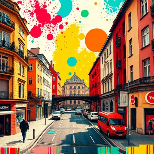 Színes PopArt stílusú művészeti alkotás, amely egy elöregedett vízvezeték-rendszert ábrázol egy absztrakt városi háttér előtt. A rozsdás, lyukakkal tarkított csövek élénk, kontrasztos színekben jelennek meg, mint a rikító sárga, mélykék és élénk piros, kiemelve a rendszer elöregedését és a meghibásodás veszélyét. A vízvezetékek mentén figyelmeztető feliratok és jelek szinte vibrálnak, jelezve a közelgő problémákat, miközben apró szivárgások és vízcseppek életre kelnek a színes grafikákon. A háttérben egy kubista városkép látható, rozsdás épületekkel és félig vízzel borított utcákkal, amelyek fokozzák a mű vizuális üzenetét a városi élet kihívásairól. A kép középpontjában egy nagy, stilizált vízcsap szerepel, vastag fekete kontúrokkal és színes árnyékokkal kiemelve a figyelemfelkeltő kompozíciót. Az egész jelenet vibráló, játékos hangulatot áraszt, ugyanakkor komoly figyelmeztetést hordoz a vízrendszer korszerűsítésének szükségességéről, humoros és kreatív módon hangsúlyozva a rendszer elöregedésének veszélyeit. Az élénk, energikus PopArt stílusban készült kép tele van színekkel, formákkal és gazdag részletekkel, melyek erősítik a korszerűsítés fontosságára való felhívást.