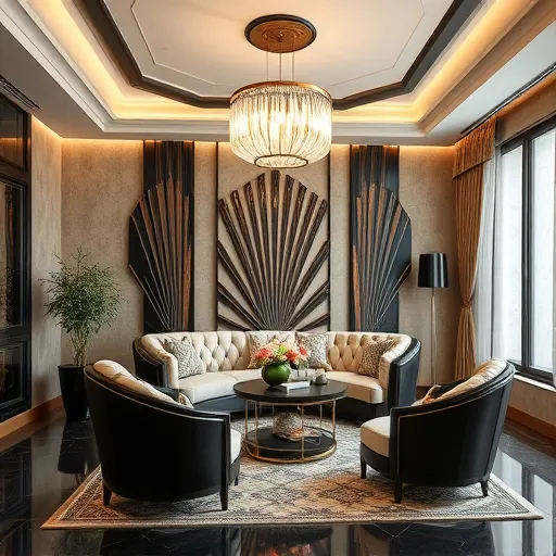 Egy elegáns, geometrikus Art Deco stílusú blogborítókép, központi eleme egy nagy, modern klímaberendezés, amelyen réz és márvány részletek finoman kidolgozottak. A készülékből finom, légies spirálozó légáramlat indul ki, melyeket áttetsző levelek és apró, csillogó perforációk kísérnek, szimbolizálva a friss levegő felszínre törését. A légáramlatokat aranyozott díszítő szalagok és díszítés csillogása kíséri, míg a háttérben világos pasztell árnyalatokból készült, geometrikus mintázatú fal található, ami az Art Deco korszak jellegzetes dekorációira emlékeztet. A képben szereplő stilizált halszerű motívum játékosságot és a levegő földközeliségét hangsúlyozza. A színpaletta pezsgő arany, meleg korall, krémszín és holdfény szürke árnyalatokból áll, melyek nyugalmat és eleganciát sugároznak, ugyanakkor élénk, vibráló hangulatot teremtenek. Az összhatás művészi, inspiráló és friss, a nyugodt, befogadó légkört árasztva.